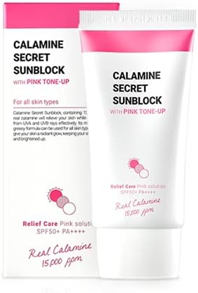 K-SECRET Calamine Secret Sunblock with Pink Tone-Up (SPF 50+ & PA++++)