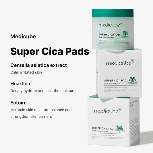 Medicube Super Cica Pads for Acne-prone and Irritated Skin (70 Pads)