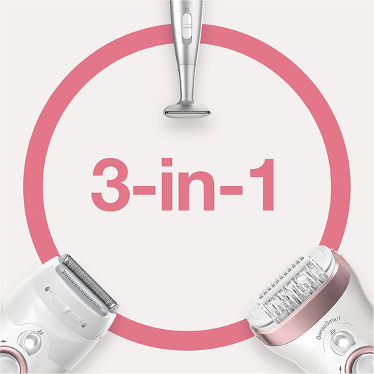 Braun Silk-épil 9 SensoSmart™ SES9-890 Epilator - Shave, Trim & Bikini Styler Kit