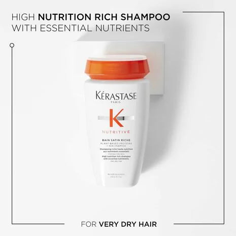 KÉRASTASE NUTRITIVE BAIN SATIN RICHE SHAMPOO FOR VERY DRY HAIR 250ml